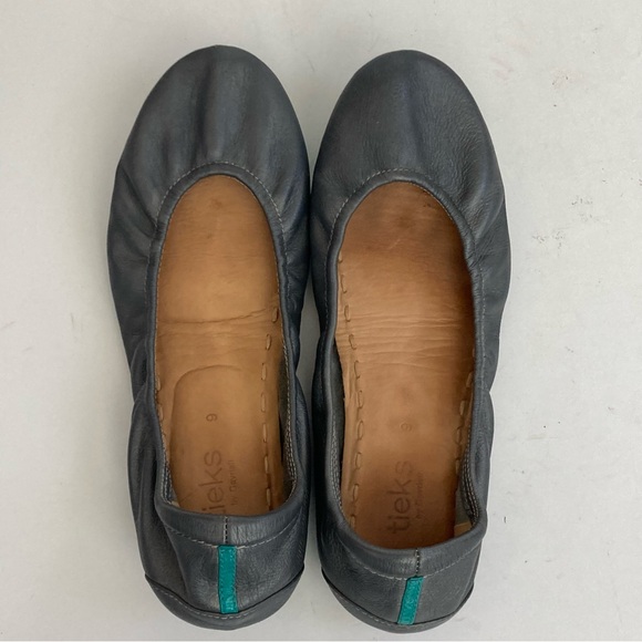 TIEKS By Gavriell Classic Leather Ballet Flats Gray sz 9 - Picture 7 of 15